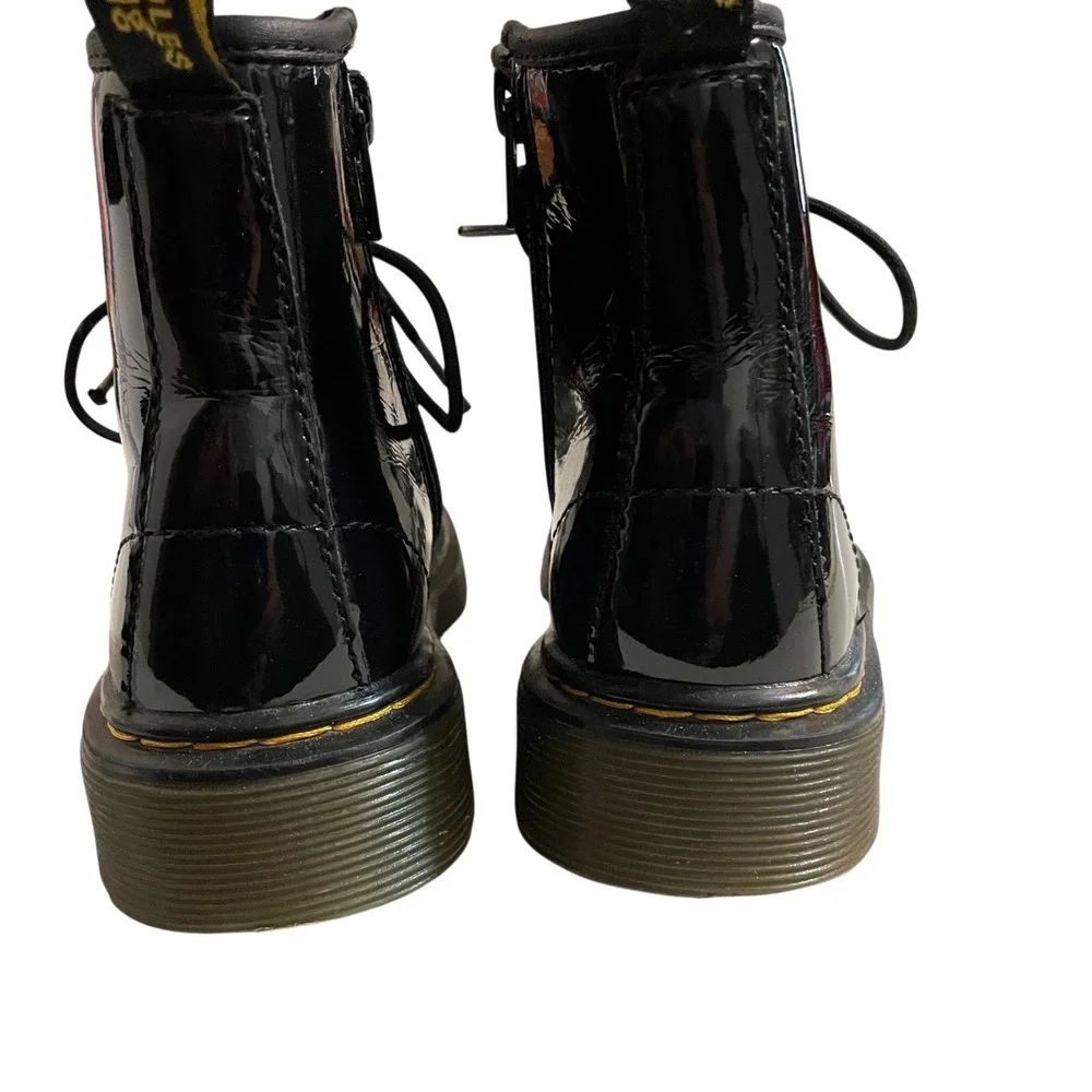 Doc Martens 12  Patent Leather Coated For Shine Inner Ankle Zip 1460J